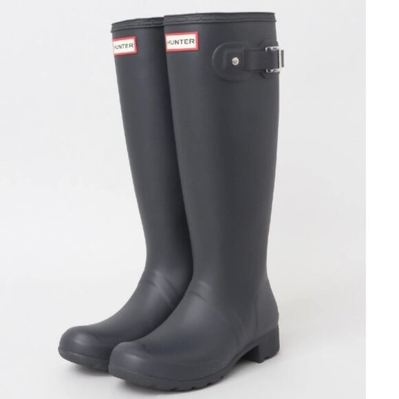 HUNTER Original Tour Foldable Tall Rain Matte Boots - Picture 1 of 9